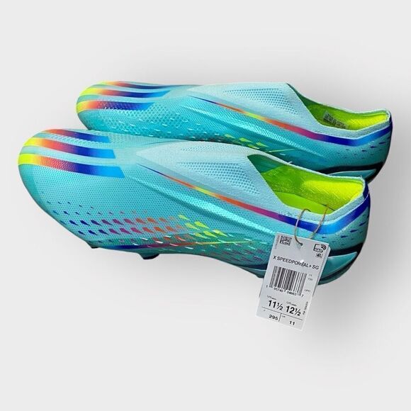 Adidas X Speed Portal + Elite SG Clear Aqua Soccer Cleats GW8420 Mens 11.5 New - Picture 5 of 12